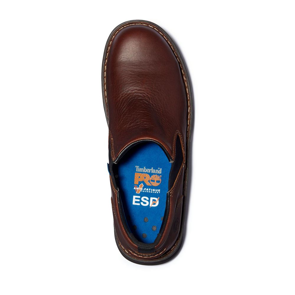 Timberland Παπούτσια Εργασίας Γυναικεια Καφε - Pro® Gladstone Esd Steel Toe Slip-On - Greece 1386402